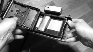 Sheet film in Polaroid Land Camera [upl. by Ainet]