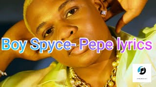 Boy Spyce Pepe lyrics [upl. by Llerad565]