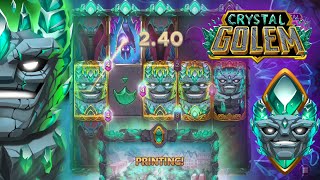 Crystal Golem Slot by Print Studios  Evolution Free Spins Bonus Gameplay  Printing Win [upl. by Heidie]