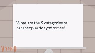 What are the five categories of paraneoplastic syndromes [upl. by Laroc]