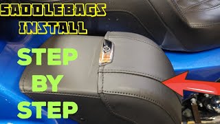 Harley Tri Glide Saddlebags Install biker oldschool harleydavidson [upl. by Ytsihc472]