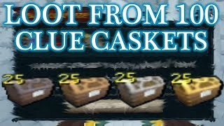 Runescape 3  Loot From 100 Clue Caskets [upl. by Eenrahc]