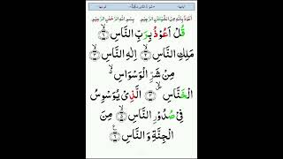 Surah Nas Tilawat Surah Al Nas Beautiful Tilawat Surahnas tilawat learnquran [upl. by Lleynad]