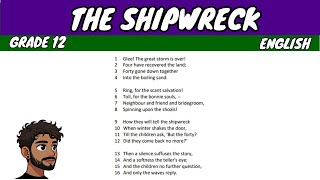 The Shipwreck by Emily Dickinson Grade 12 English Poetry [upl. by Bible]