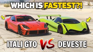 GTA 5 ONLINE  DEVESTE VS ITALI GTO WHICH IS FASTEST [upl. by Crenshaw278]