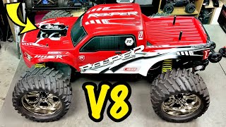 V8 ENGINE RC CAR BUILD PART 4  4WD MONSTER TRUCK WITH 3 SPEED TRANSMISSION [upl. by Ardeha]