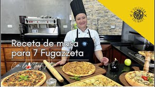 Receta de Masa para Pizza Fugazzeta en 7min [upl. by Eilra989]