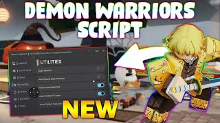 NEW Demon Warriors Script PASTEBIN 2024 AUTOFARM KILLAURA GODMODE HATCH EGGS [upl. by Kabab]