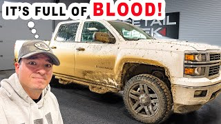 Cleaning a Hunters BLOODY Truck  Super Muddy Truck Wash [upl. by Lorri]