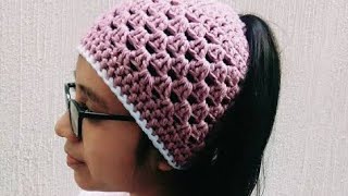 Hermoso Gorro coletero tejido a crochet para dama [upl. by Derek]