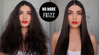 HOW TO STRAIGHTEN AND CURL FRIZZY HAIR [upl. by Pauletta323]