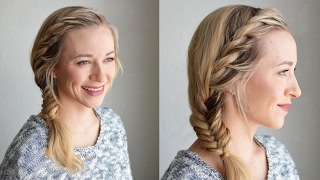 Rope Braid into a Fishtail Braid  Qs Hairdos  Tessis Hairstyles [upl. by Nraa]