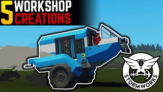 2 Wheeled OFF ROAD Car  5 Workshop Creations  Stormworks Build and Rescue [upl. by Hsatan]