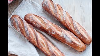 Homemade French Baguette Recipe ｜長法包 法國長棍麵包 食譜 [upl. by Enomas529]