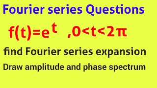 Find Fourier series expansion  draw amplitude and phase spectrum [upl. by Bushore]