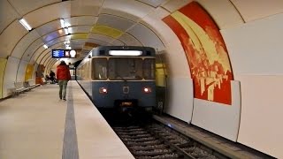 Garching  Münchner UBahn A und BZüge [upl. by Ycnay]