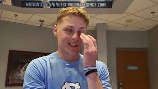 UNC freshman pitcher Cameron Padgett after he threw 4⅓ shutout innings of relief in a win [upl. by Dombrowski]