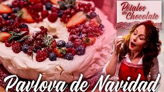 Tarta 🎂 PAVLOVA 🎂 Navideña  El postre perfecto para Navidad Fácil y Delicioso [upl. by Oinotnas]