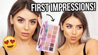 FULL FACE OF FIRST IMPRESSIONS  HUDA BEAUTY MERCURY RETROGRADE REVIEW [upl. by Aenel]