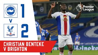 Christian Benteke scores a 90th minute winning volley against Brighton [upl. by Oiril179]