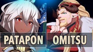 GBVSR Patapon Zooey Vs Omitsu Ladiva High Level Gameplay [upl. by Ingeberg291]