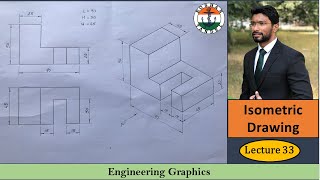 Lecture 33 Isometric Drawing Exercise 1  Engineering Graphics [upl. by Vitale]