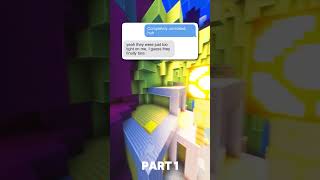 Whys there a hole PART 1minecraft funnytexts reddit text minecraftparkour music storytime [upl. by Nuawtna929]