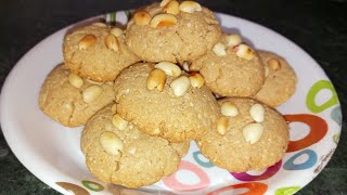 3 ingredients peanut cookies recipe 🍪🍪 eggless recipe [upl. by Connel]