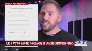 Oklahoma Pastor says he has signed thousands of religious exemption forms for the COVID19 vaccine [upl. by Bjork]