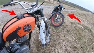 Jazda na motorze  WSK 125 175 Cross z silnikiem Jawy 350 [upl. by Oicnecserc417]