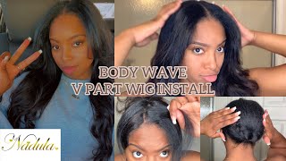 DETAILED HOW TO INSTALL A V PART WIG Easy amp Natural Looking ft NADULA Hair 🤎 [upl. by Schlesinger355]