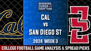 Cal vs San Diego State Picks amp Prediction Against the Spread 2024 College Football Analysis [upl. by Nisbet]