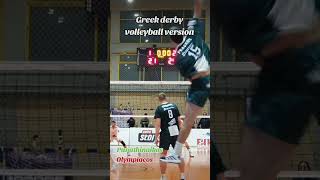 Panathinaikos vs Olympiacos  Greek derby volleyball edition volleyball panathinaikos olympiakos [upl. by Ahsienyt]