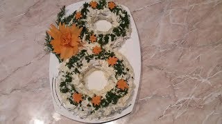 Qarğıdalı salatı 8 Mart Салат с кукурузой и курицей к 8 Марта Mısır salatası Corn salad recipe [upl. by Ardnazxela]