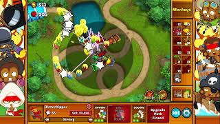 Lets Play Bloons Monkey City ZOMG Very Hard Loopy Loop Forest Map No Commentary 975 [upl. by Jaal]