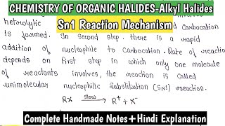 SN1 Reaction Mechanism  Nucleophilic Substitution In Alkyl Halides  Organic Chemistry  MScNotes [upl. by Ikilisav336]