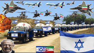 Irani Fighter Jets amp Helicopters Attack on Israeli Military Weapons Supply Convoy Gta 5 [upl. by Cathlene]