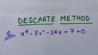 DESCARTE METHOD  MATHEMATICS [upl. by Cordey778]