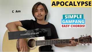 CHORD SIMPLE GAMPANG Apocalypse  Cigarettes After Sex Tutorial Gitar Easy Guitar Chords [upl. by Thrasher237]