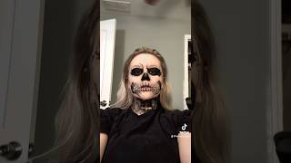 Tate from AHS 💀🤍 tatelangdon ahs halloweenmakeuplook makeup halloween skull skullmakeup [upl. by Salomon]