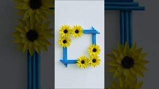 kagojer ful banano  Paper Flower Wall Hanging shortsfeed shortvideo craft shorts short [upl. by Shorter]