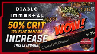 50 Crit Chance  15 Flat Damage Increase  Is This a Broken Set  Diablo Immortal [upl. by Paddy422]