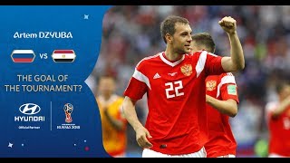 Artem DZYUBA goal vs Egypt  2018 FIFA World Cup  Hyundai Goal of the Tournament Nominee [upl. by Elinet]