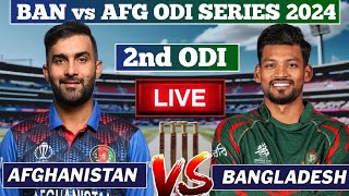 🔴 LIVE  Afghanistan vs Bangladesh 2nd ODI 2024 AFG vs BAN live Match amp Commentary [upl. by Jeniece883]