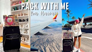 PACK WITH ME FOR A WEEK IN HAWAII  hawaii outfit ideas bikinis dresses what to bring [upl. by Haimes93]