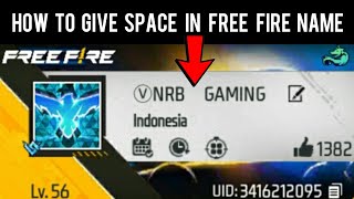 How To Give Space In Free Fire Name shorts ytshorts freefire [upl. by Odlanyar873]