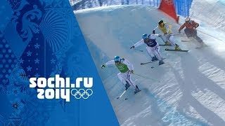 France Dominate The Mens Ski Cross Medals  Sochi 2014 Winter Olympics [upl. by Aneehs]