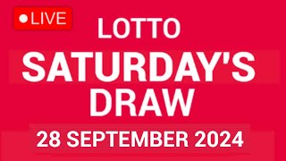 The National Lottery Lotto Draw Live results from Saturday 28 Sep 2024  tonights lotto [upl. by Pamella994]