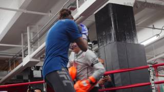 Highlights from Germaine de Randamies UFC 208 open workout [upl. by Ewold]