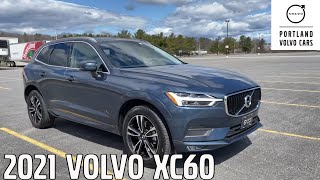 Denim Blue Metallic 2021 Volvo XC60 Momentum  Walkaround with Heather [upl. by Herrera]